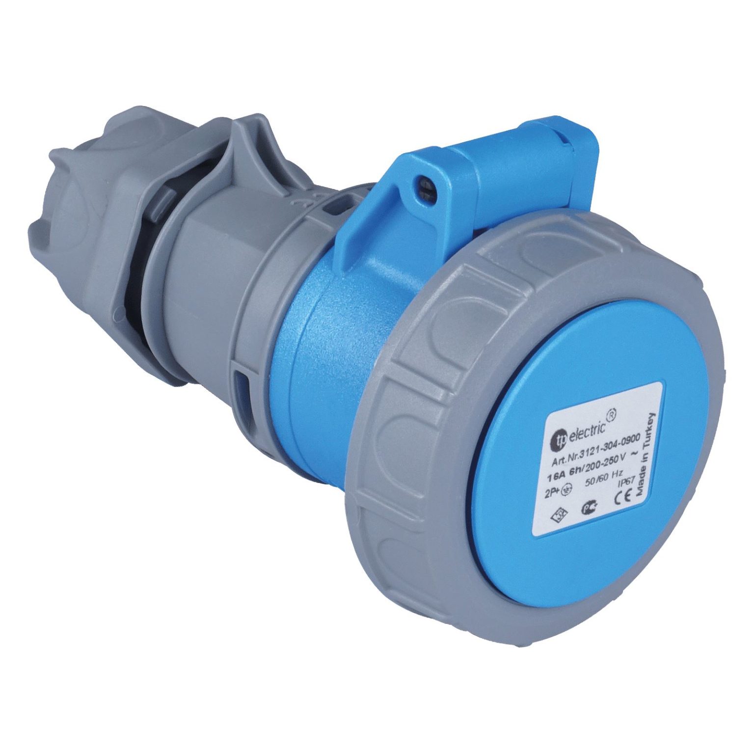 Prise De Verrouillage étanche 63A 3 Broches IP67 - Connecteur Bleu Pour Rail DIN 240V, Marque ESR